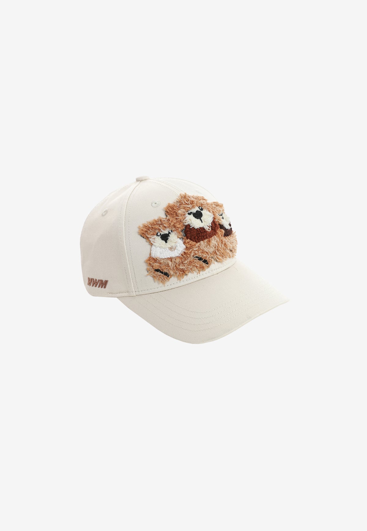 Gorra con osos Teddy de pelo en el frontal | MWM [PS_COLORS:ECRU]