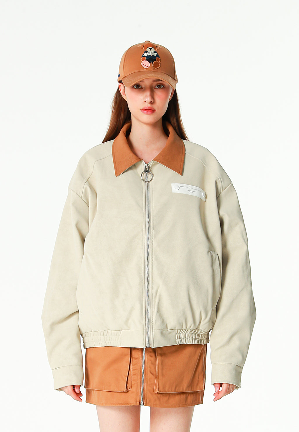 Gorra con parche de oso Teddy | MWM [PS_COLORS:CAMEL]