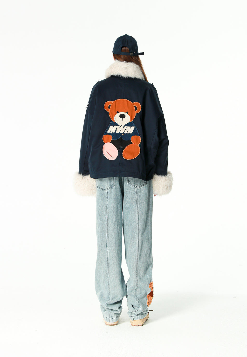 Gorra con parche de oso Teddy | MWM [PS_COLORS:NAVY]