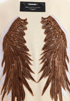 Sudadera Wings de corte relajado con estrellas frontales y doble parche de alas en la espalda | MWM [PS_COLORS:BEIGE]