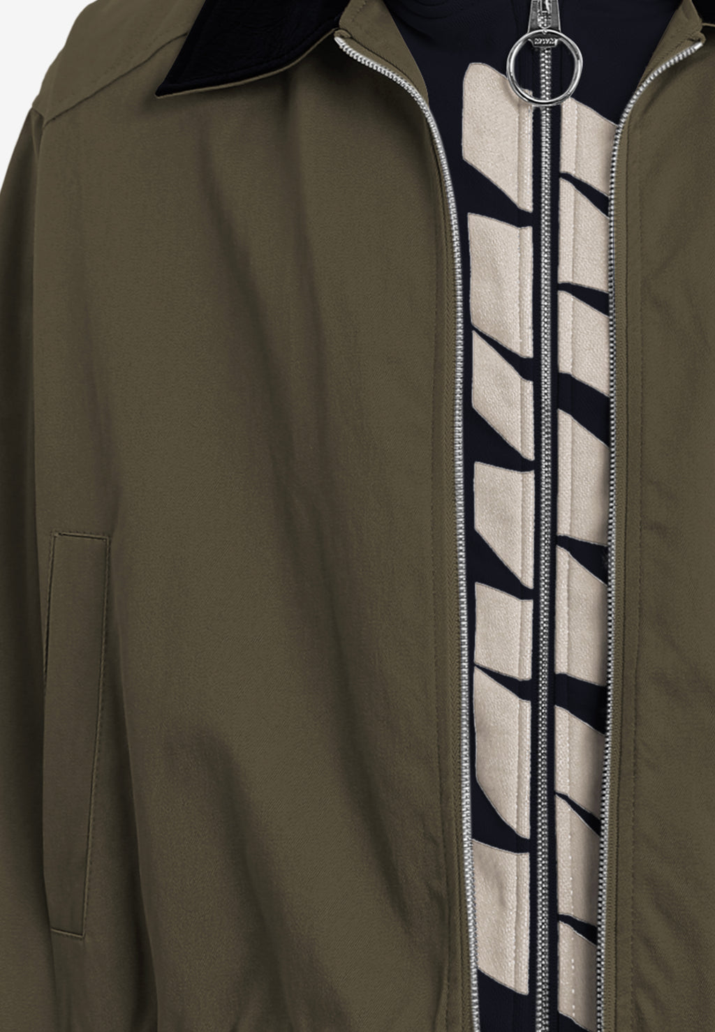 Chaqueta de doble capa con capucha interior y cremallera frontal | MWM [PS_COLORS:BROWN]