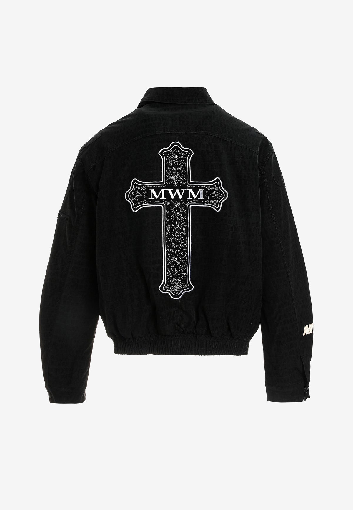 Chaqueta aviador efecto cocodrilo con cuello de borrego y parche de cruz | MWM [PS_COLORS:UNASSIGNED]