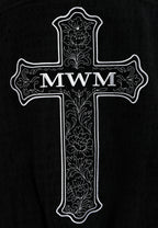 Chaqueta aviador efecto cocodrilo con cuello de borrego y parche de cruz | MWM [PS_COLORS:UNASSIGNED]