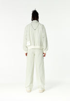 Chaqueta bomber vaquera con grandes bolsillos frontales y botones MWM en las mangas | MWM [PS_COLORS:ECRU-BLUE]