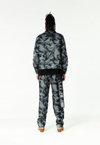Chaqueta de trabajo jacquard de chenilla con brillo y cuello efecto piel | MWM [PS_COLORS:BLACK]