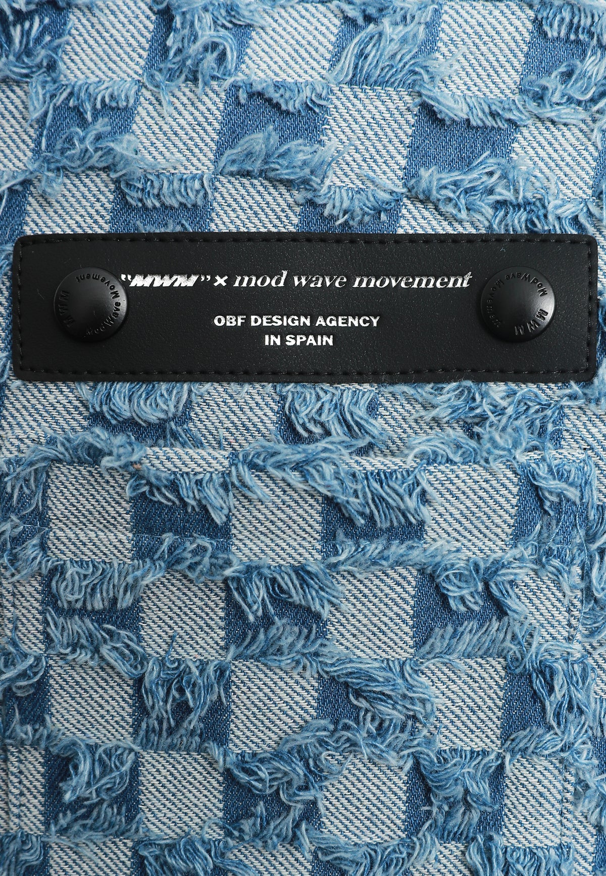 Chaqueta de trabajo jacquard de chenilla con brillo y cuello efecto piel | MWM [PS_COLORS:BLUE]