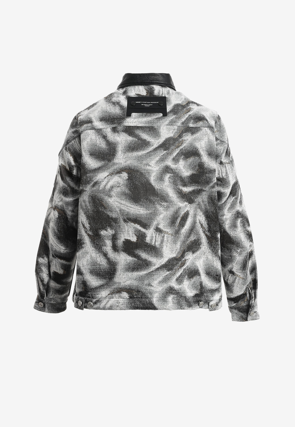 Chaqueta de trabajo jacquard de chenilla con brillo y cuello efecto piel | MWM [PS_COLORS:GREY]