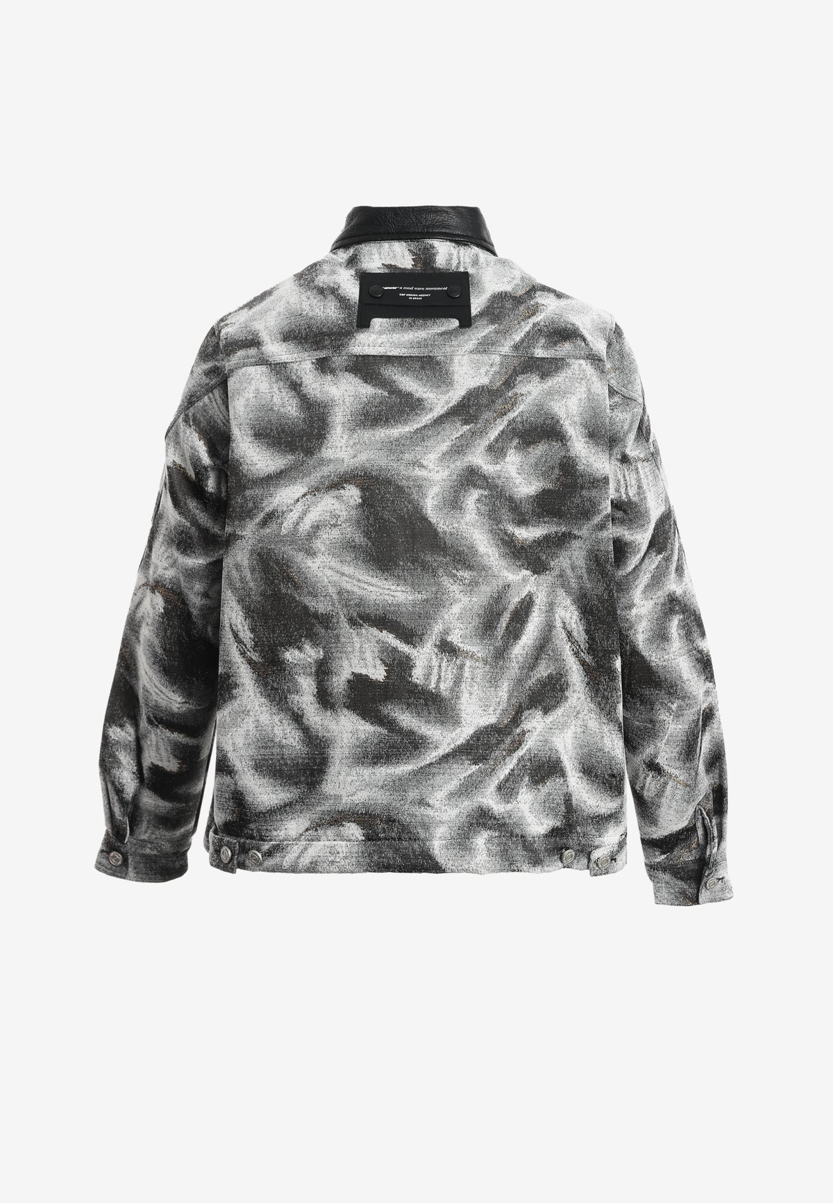 Chaqueta de trabajo jacquard de chenilla con brillo y cuello efecto piel | MWM [PS_COLORS:GREY]