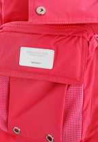 Abrigo puffer corto con multibolsillos técnicos y capucha | MWM [PS_COLORS:FUCHSIA]