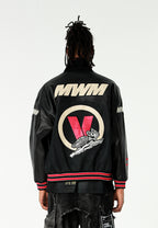 Chaqueta bomber Vanguard Dogs VDOG efecto piel con bordados y bulldog en la espalda | MWM [PS_COLORS:UNASSIGNED]