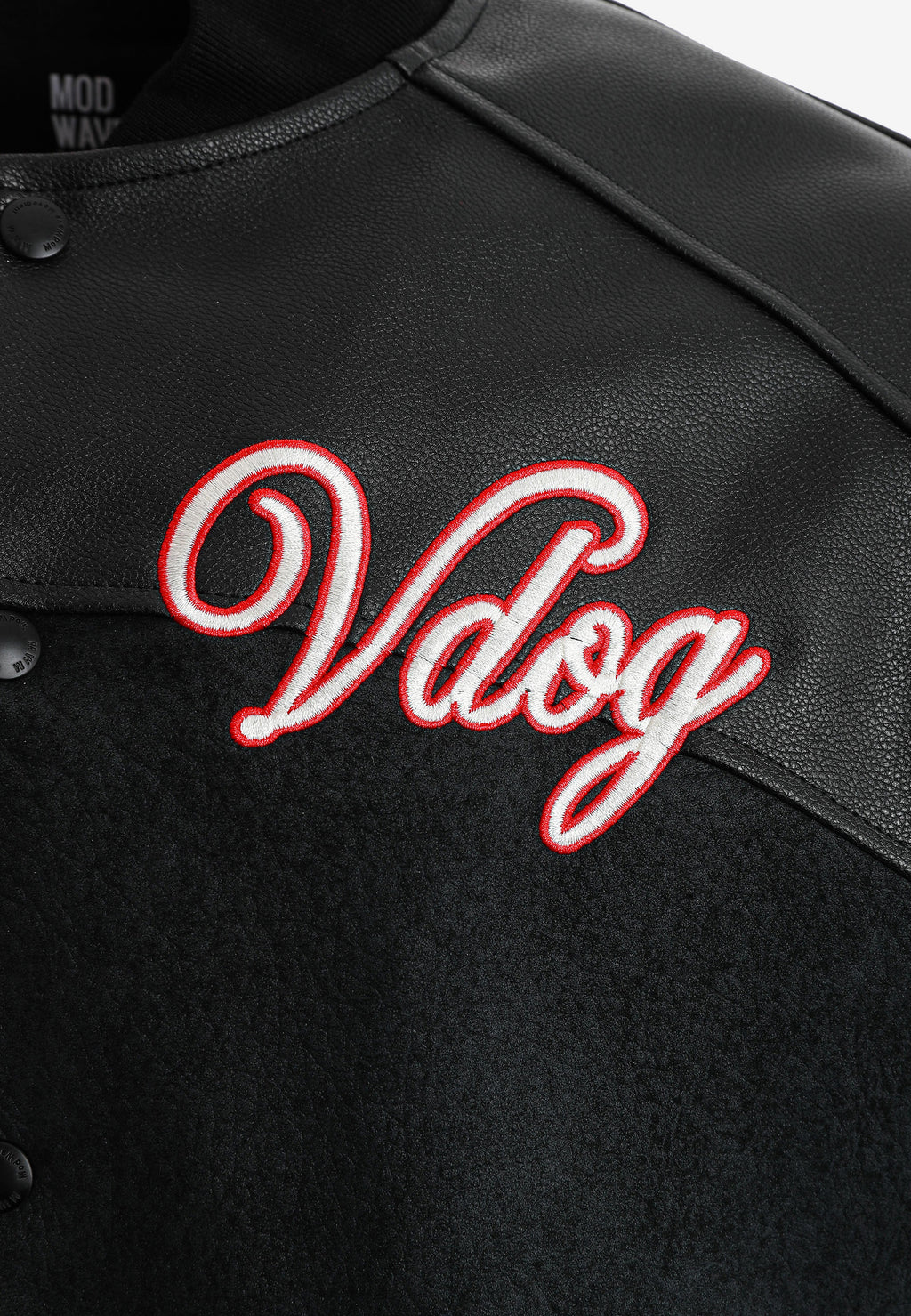 Chaqueta bomber Vanguard Dogs VDOG efecto piel con bordados y bulldog en la espalda | MWM [PS_COLORS:UNASSIGNED]