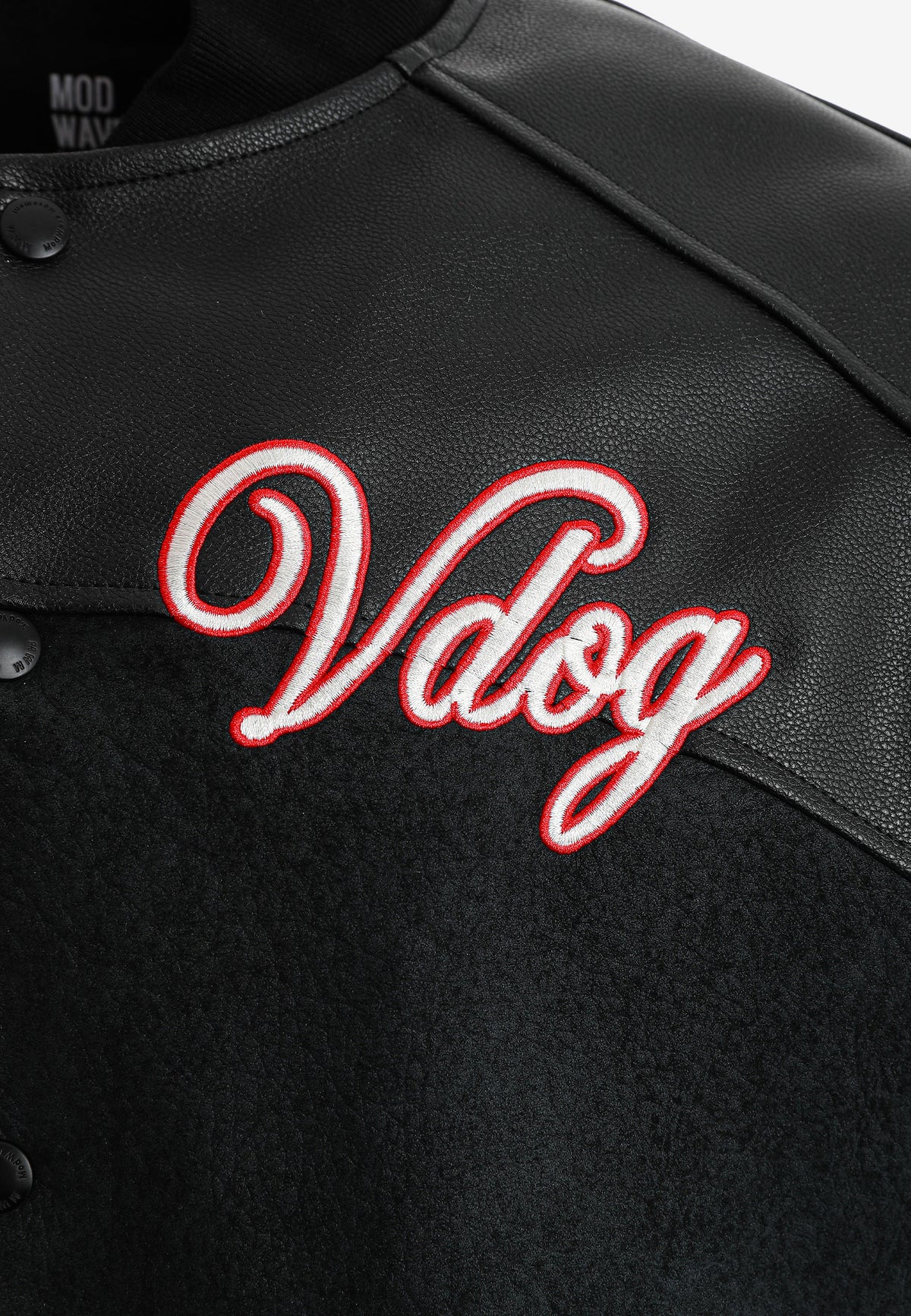 Chaqueta bomber Vanguard Dogs VDOG efecto piel con bordados y bulldog en la espalda | MWM [PS_COLORS:UNASSIGNED]