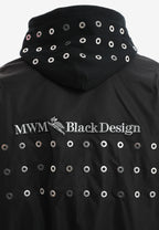 Chaqueta bomber Vanguard Dogs de doble capa con capucha y tachuelas | MWM [PS_COLORS:BLACK]