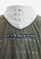 Chaqueta bomber Vanguard Dogs de doble capa con capucha y tachuelas | MWM [PS_COLORS:GREEN]