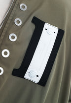 Chaqueta bomber Vanguard Dogs de doble capa con capucha y tachuelas | MWM [PS_COLORS:GREEN]