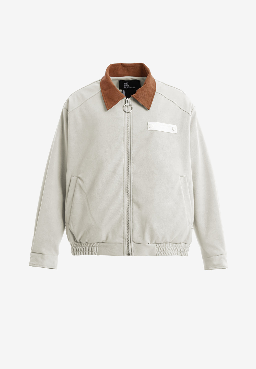 Chaqueta Harrington efecto piel y forro animal print | MWM [PS_COLORS:ECRU]
