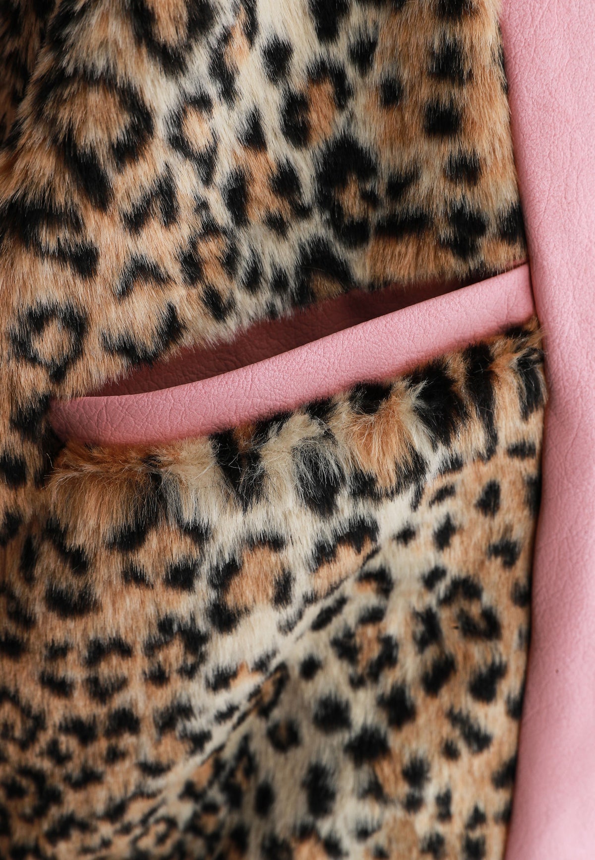 Chaqueta Harrington efecto piel y forro animal print | MWM [PS_COLORS:PINK]