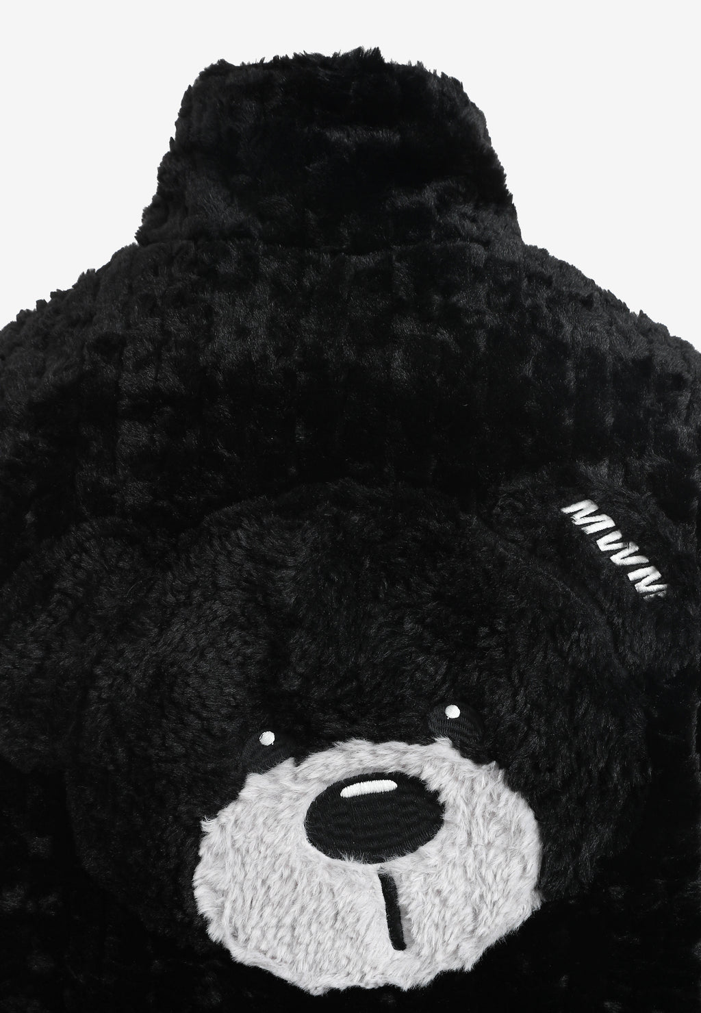 Chaqueta reversible TEDDY de corte relajado con pelo texturizado y parche Mike Bag | MWM [PS_COLORS:BLACK]