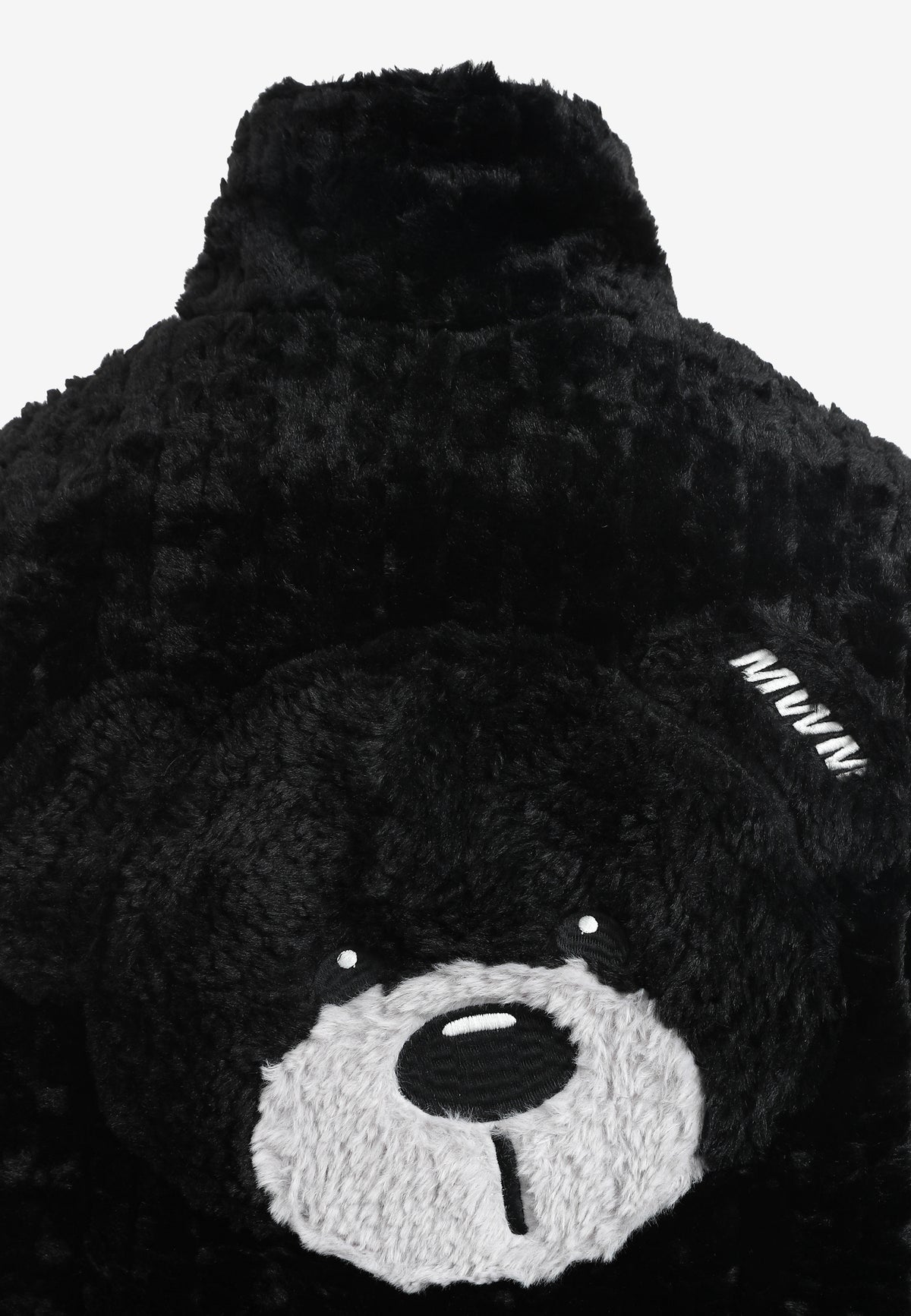 Chaqueta reversible TEDDY de corte relajado con pelo texturizado y parche Mike Bag | MWM [PS_COLORS:BLACK]