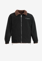 Chaqueta reversible TEDDY de corte relajado con pelo texturizado y parche Mike Bag | MWM [PS_COLORS:BROWN]