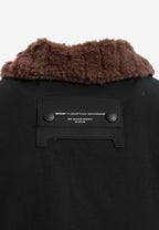 Chaqueta reversible TEDDY de corte relajado con pelo texturizado y parche Mike Bag | MWM [PS_COLORS:BROWN]