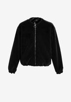 Chaqueta bomber Wings efecto piel con alas en mangas y espalda y forro de pelo extraíble | MWM [PS_COLORS:BLACK]