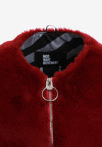 Chaqueta bomber Wings efecto piel con alas en mangas y espalda y forro de pelo extraíble | MWM [PS_COLORS:FUCHSIA]