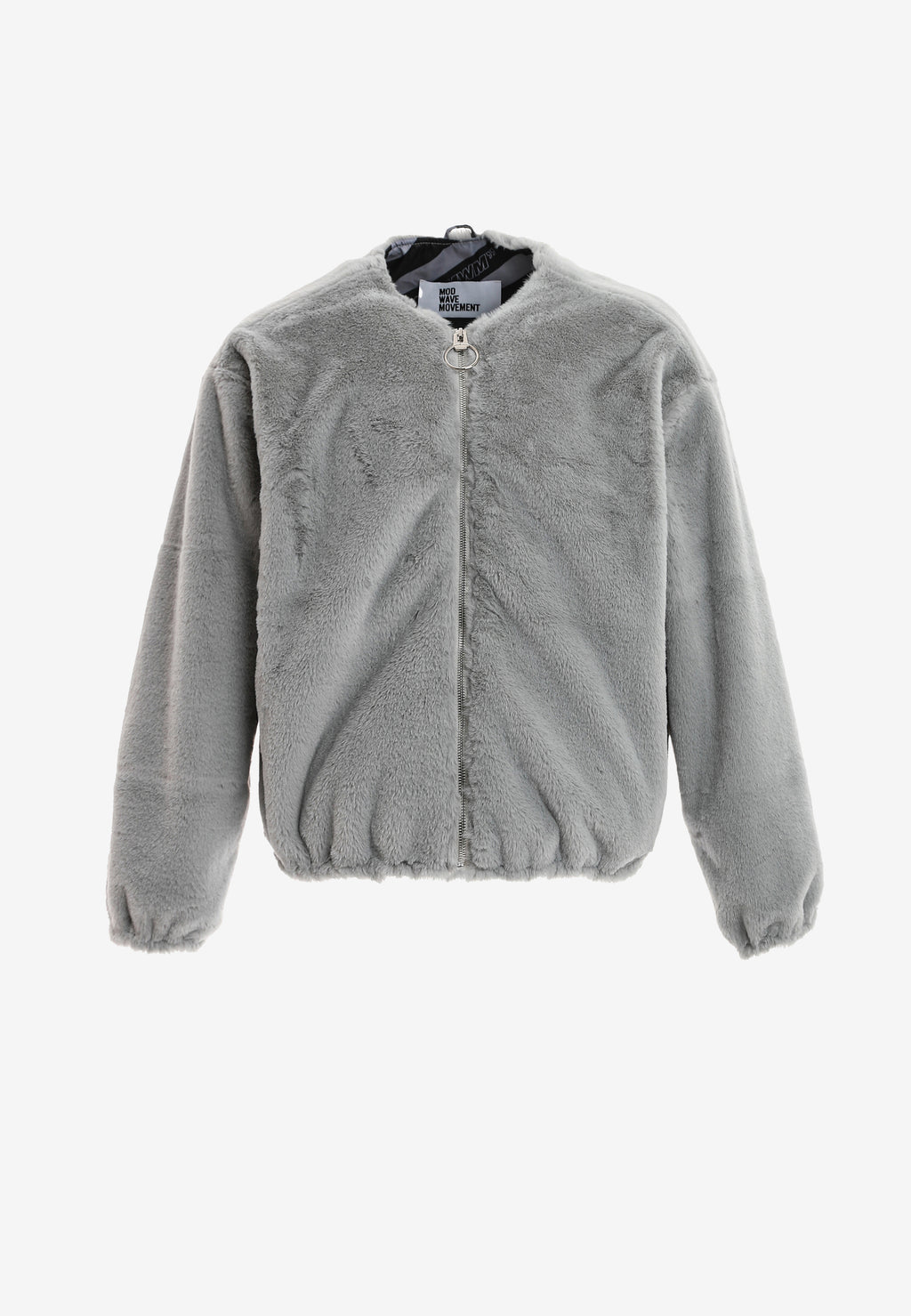 Chaqueta bomber Wings efecto piel con alas en mangas y espalda y forro de pelo extraíble | MWM [PS_COLORS:GREY]