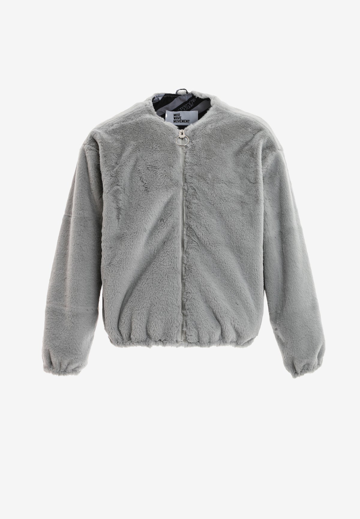 Chaqueta bomber Wings efecto piel con alas en mangas y espalda y forro de pelo extraíble | MWM [PS_COLORS:GREY]