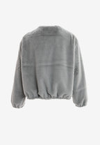 Chaqueta bomber Wings efecto piel con alas en mangas y espalda y forro de pelo extraíble | MWM [PS_COLORS:GREY]