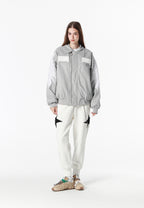 Chaqueta bomber Wings efecto piel con alas en mangas y espalda y forro de pelo extraíble | MWM [PS_COLORS:GREY]