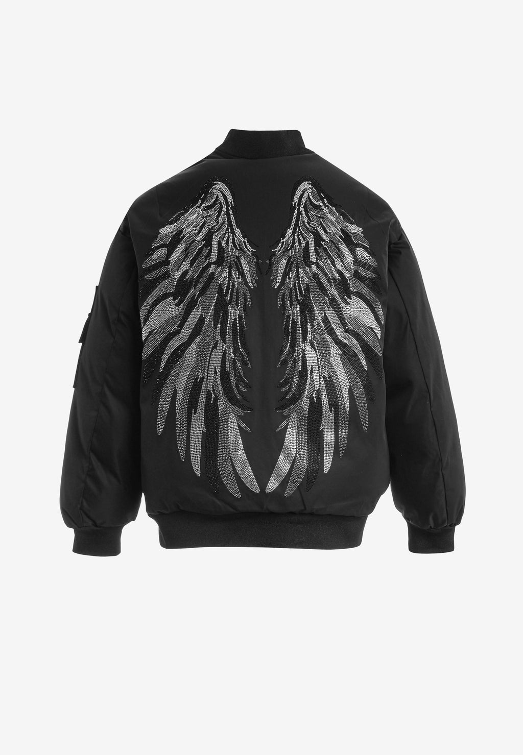 Chaqueta bomber Wings oversize con alas de strass en la espalda | MWM [PS_COLORS:UNASSIGNED]