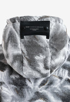 Abrigo puffer jacquard de chenilla con brillo, capucha y mangas desmontables | MWM [PS_COLORS:GREY]