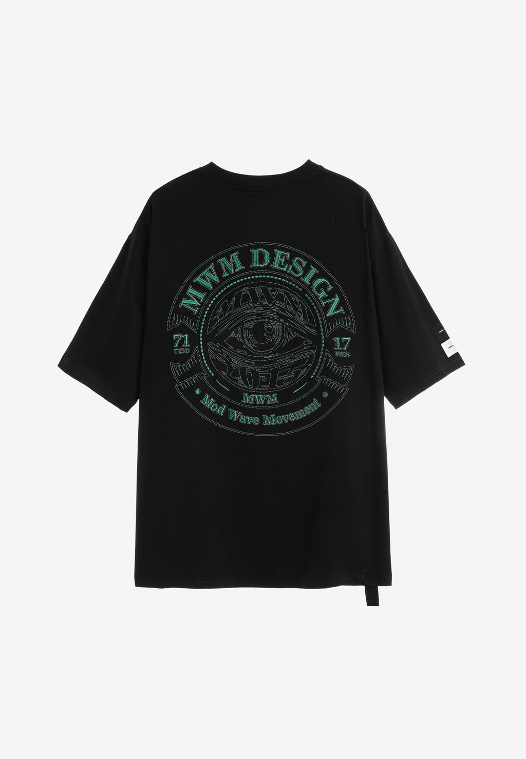 Camiseta de corte regular con motivo Eye MWM bordado en pecho y espalda | MWM [PS_COLORS:BLACK]
