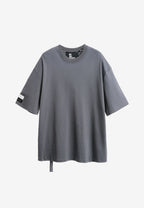 Camiseta Faces de algodón mercerizado con print de gran formato | MWM [PS_COLORS:GREY]