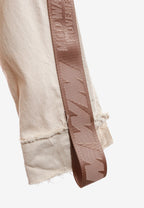 Chaqueta vaquera distressed con cintas MWM y chaleco térmico extraíble | MWM [PS_COLORS:BEIGE]