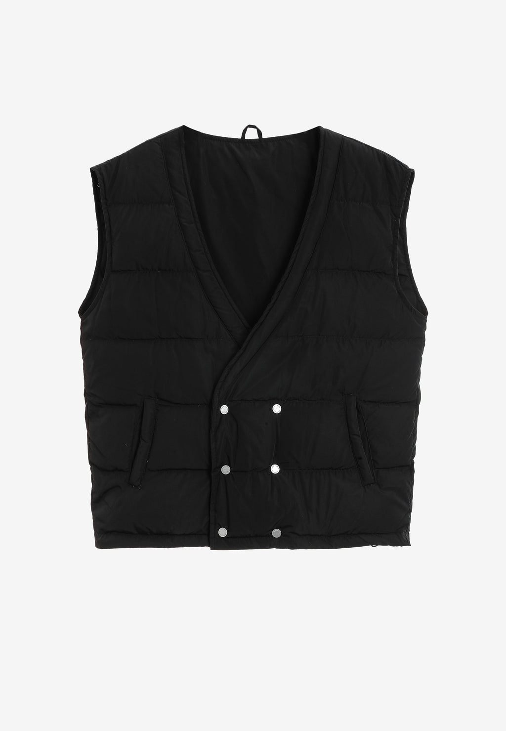 Chaqueta vaquera distressed con cintas MWM y chaleco térmico extraíble | MWM [PS_COLORS:BLACK]