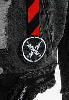 Chaqueta vaquera distressed con cintas MWM | MWM [PS_COLORS:BLACK]