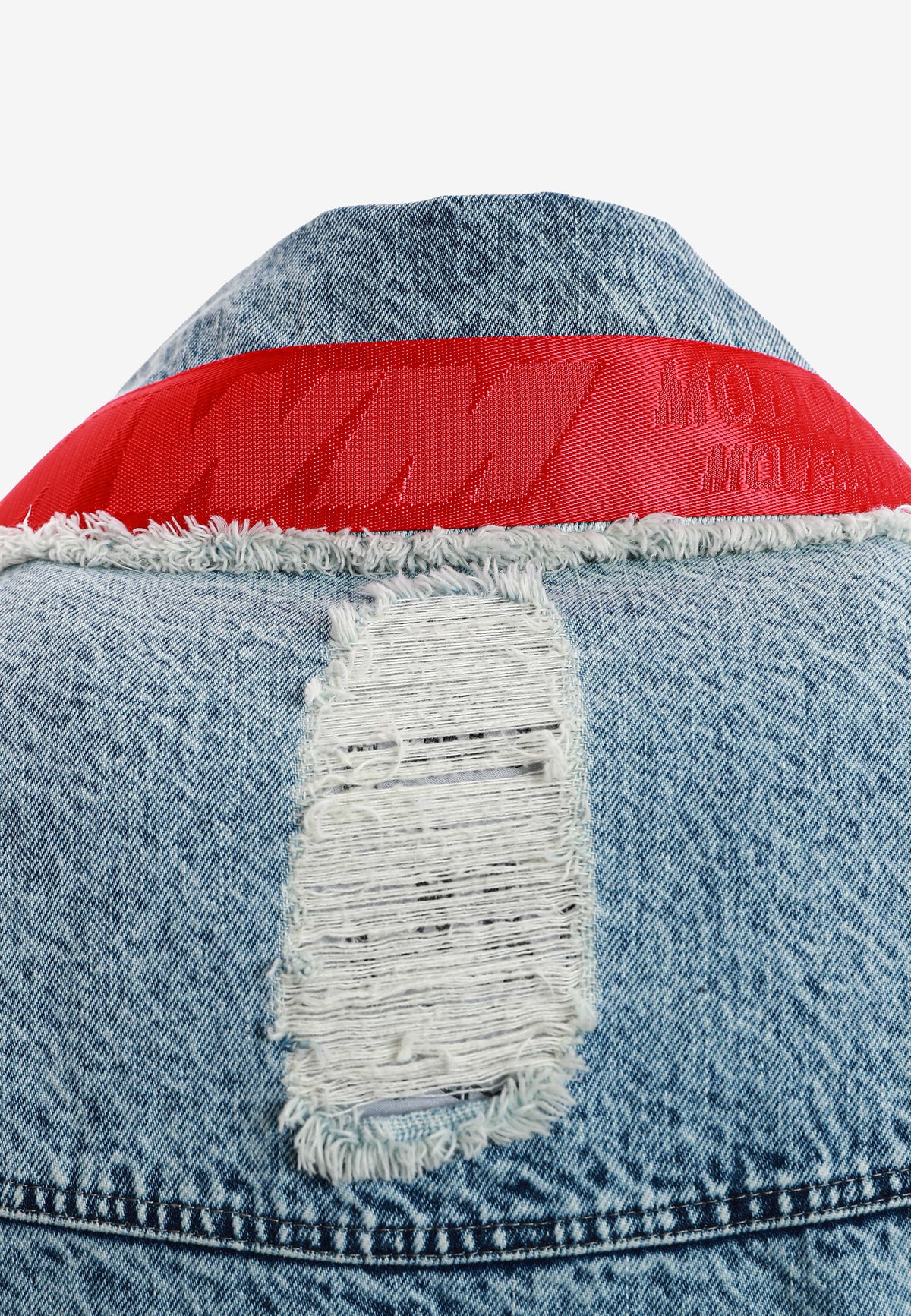 Chaqueta vaquera distressed con cintas MWM | MWM [PS_COLORS:BLUE]