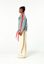 Chaqueta vaquera distressed con cintas MWM | MWM [PS_COLORS:BLUE]
