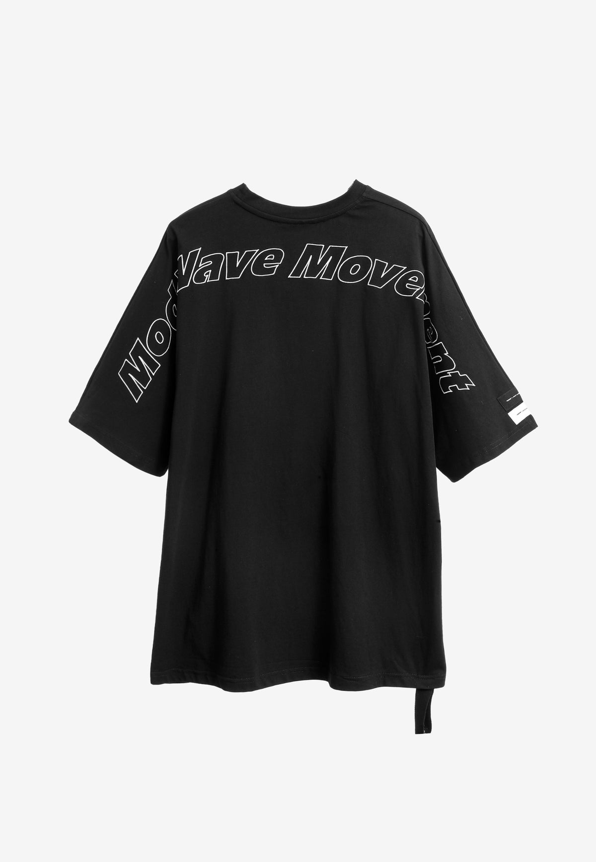 Camiseta oversize Iconic Logo con bordado Mod Wave Movement en hombros y espalda | MWM [PS_COLORS:BLACK]
