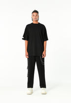 Camiseta oversize Iconic Logo con bordado Mod Wave Movement en hombros y espalda | MWM [PS_COLORS:BLACK]