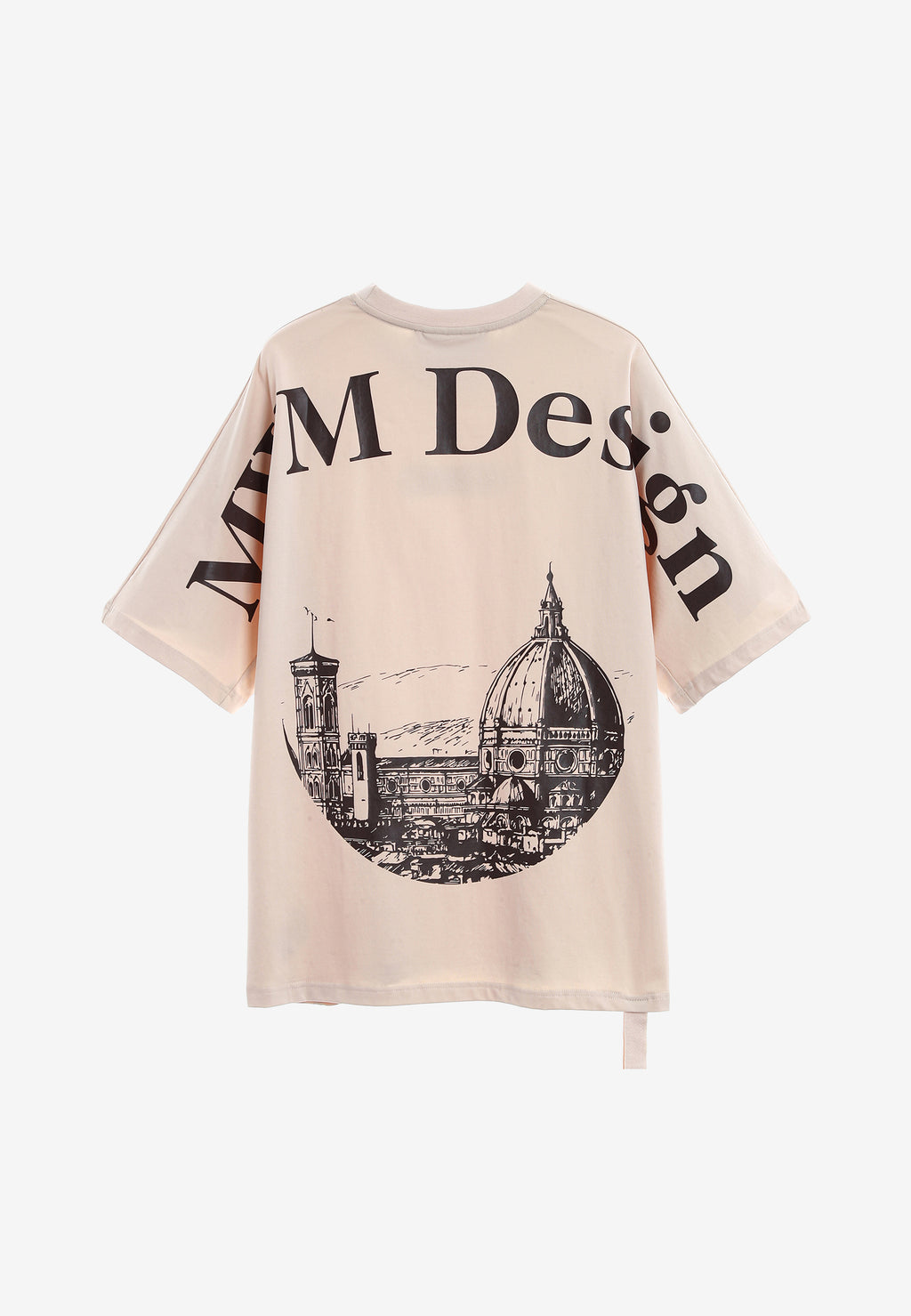 Camiseta de corte cuadrado y relajado con paisaje en la espalda | MWM [PS_COLORS:ECRU]
