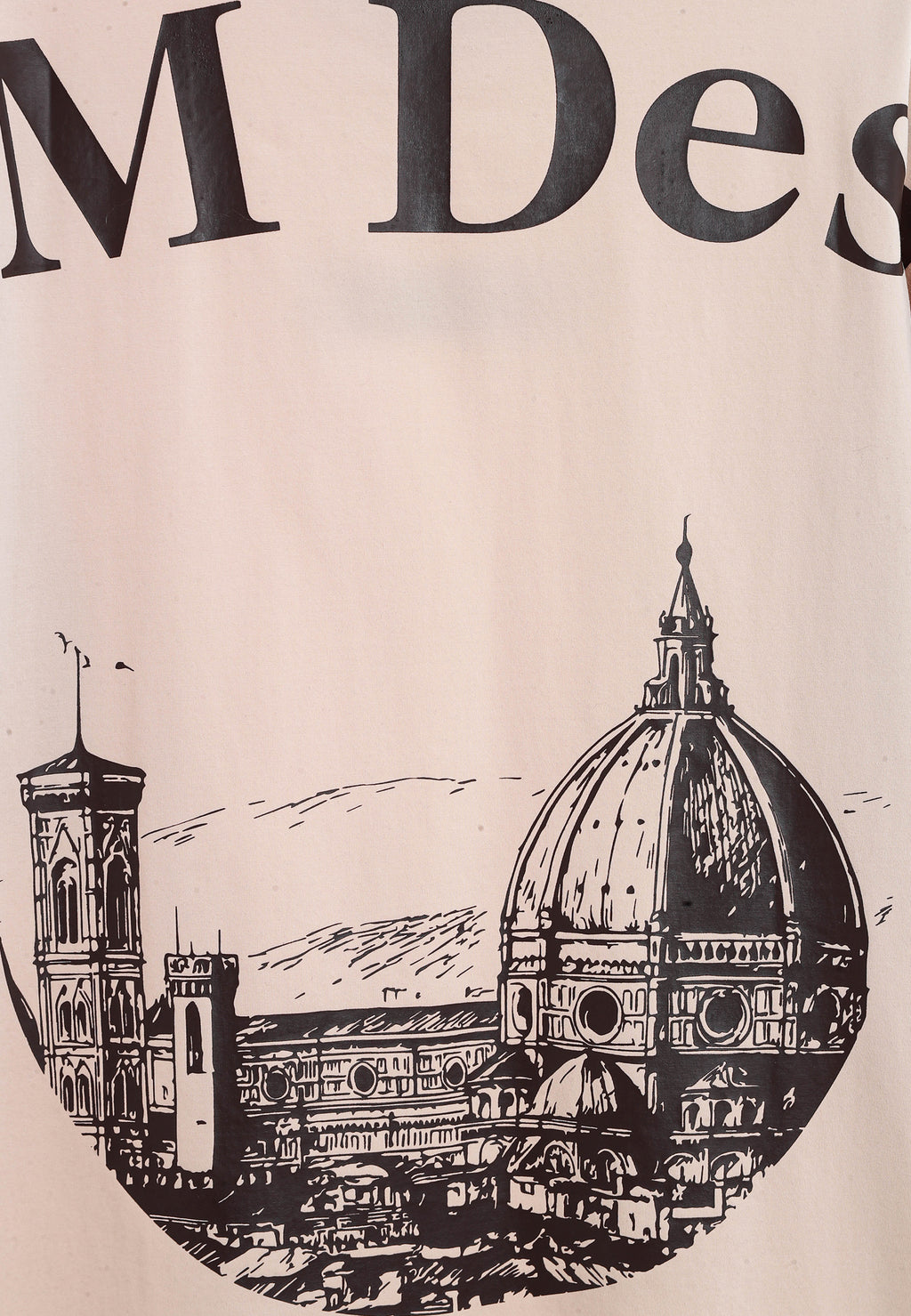 Camiseta de corte cuadrado y relajado con paisaje en la espalda | MWM [PS_COLORS:ECRU]