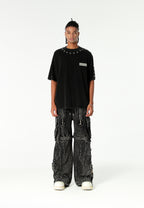 Camiseta Vanguard Dogs de corte regular con tachuelas en cuello y hombros | MWM [PS_COLORS:BLACK]
