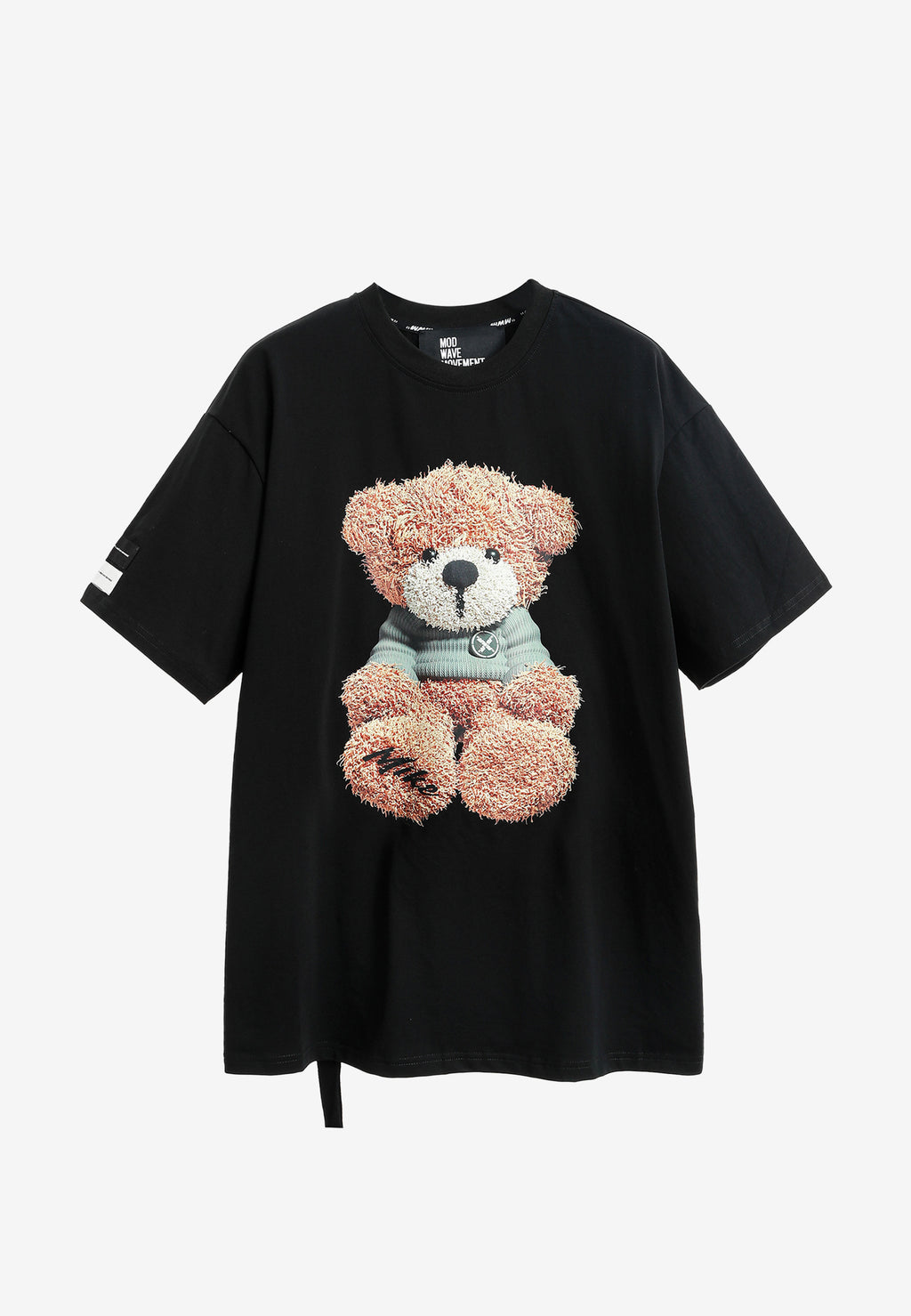 Camiseta TEDDY de corte regular con print Teddy en frontal y espalda | MWM [PS_COLORS:BLACK]