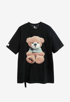 Camiseta TEDDY de corte regular con print Teddy en frontal y espalda | MWM [PS_COLORS:BLACK]