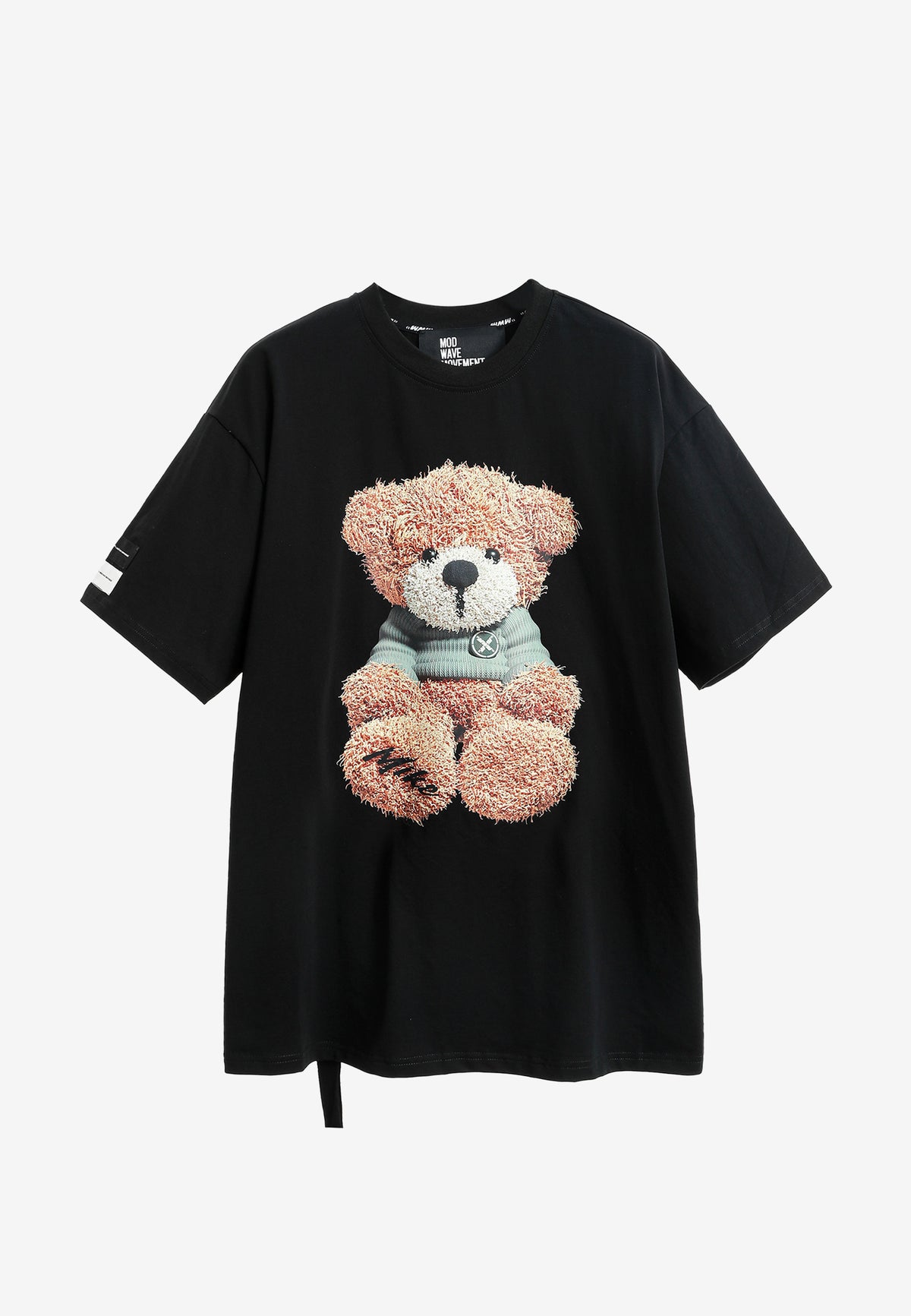 Camiseta TEDDY de corte regular con print Teddy en frontal y espalda | MWM [PS_COLORS:BLACK]