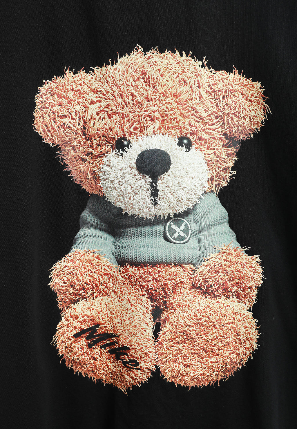Camiseta TEDDY de corte regular con print Teddy en frontal y espalda | MWM [PS_COLORS:BLACK]