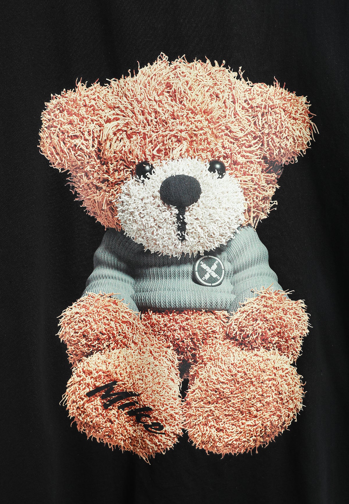 Camiseta TEDDY de corte regular con print Teddy en frontal y espalda | MWM [PS_COLORS:BLACK]